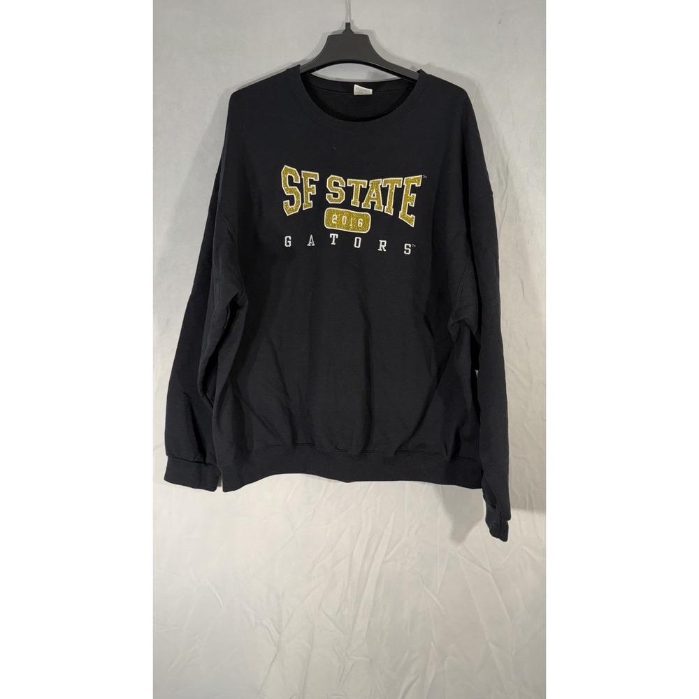 san francisco state gators Crewneck Sweatshirt Black Rhinestones Women's 2XL